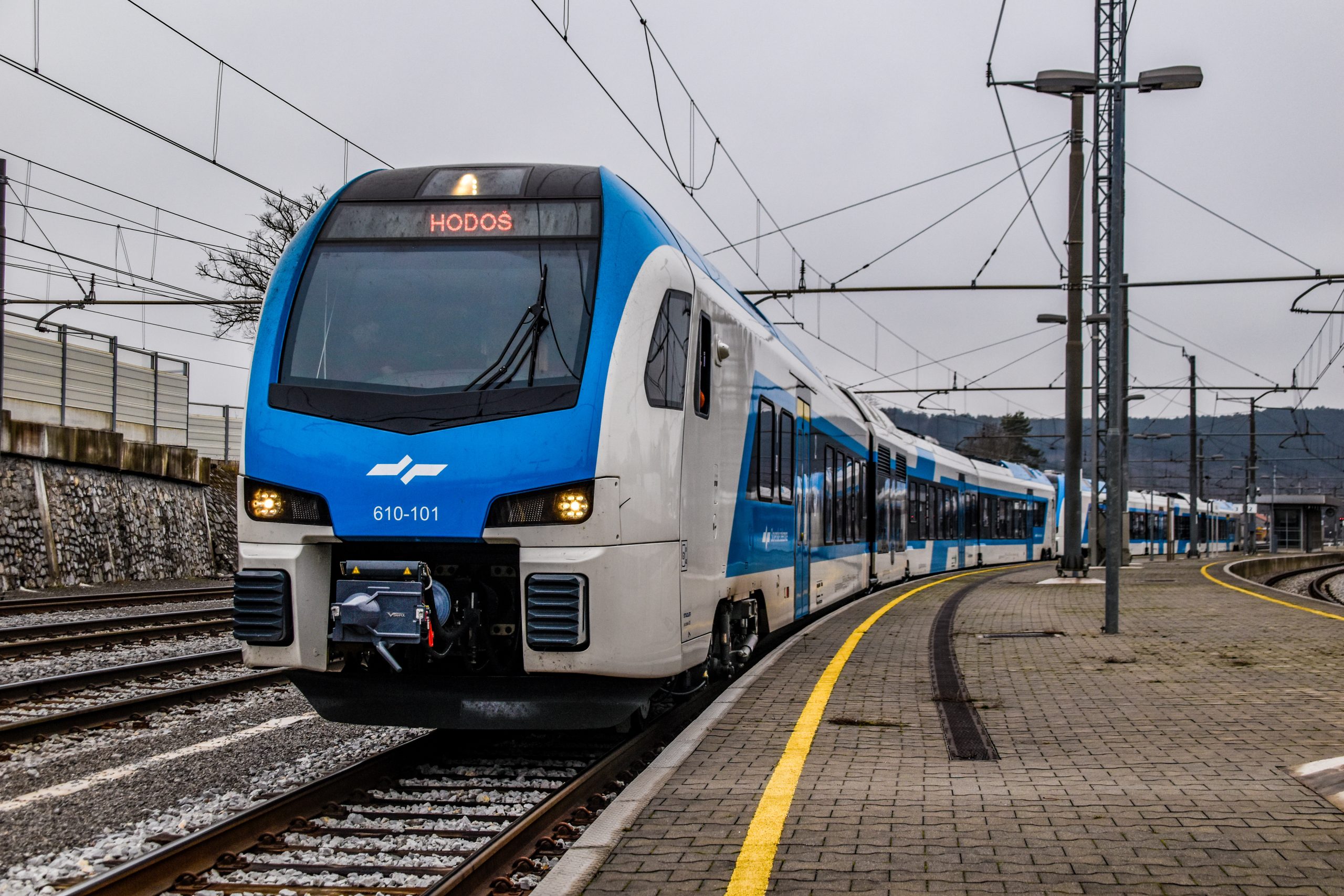 SŽ 610-1xx during test runs in Divača, 21.01.2025